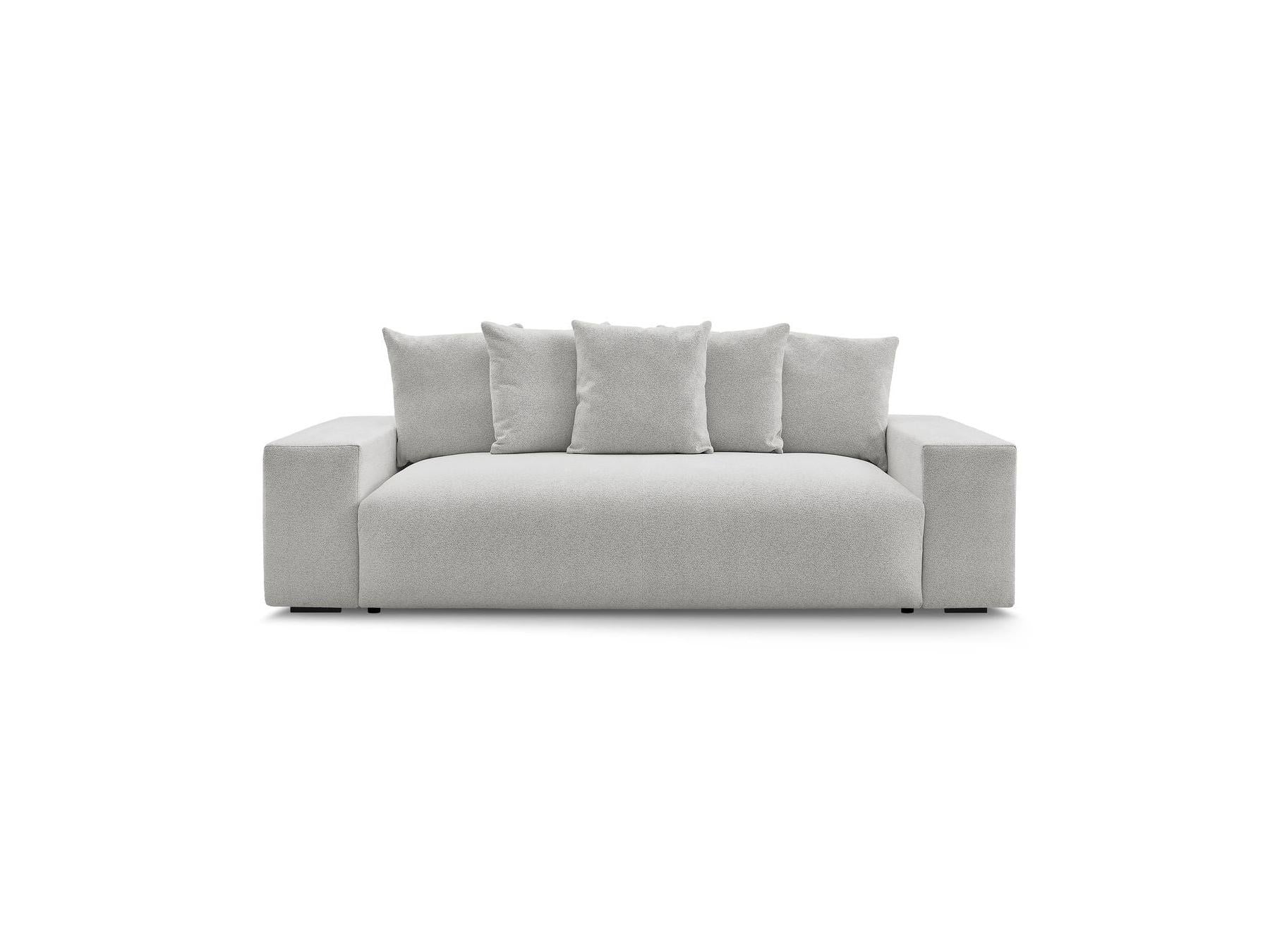 Voltaire - Canapé Droit Convertible Coffre - Tissu Chiné