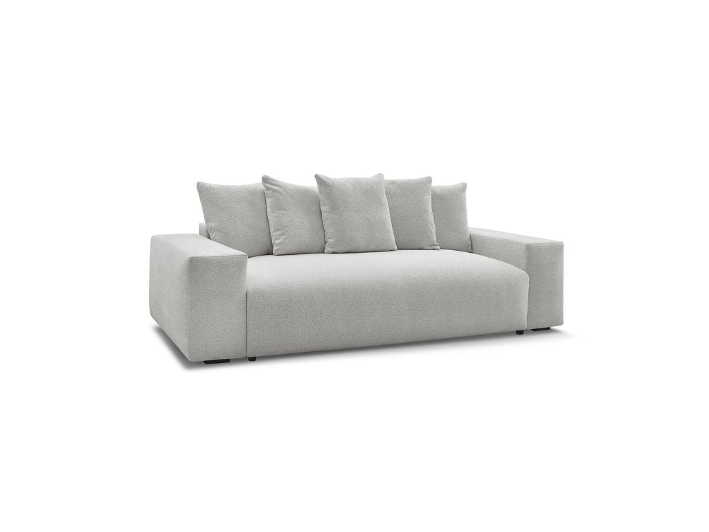 Voltaire - Canapé Droit Convertible Coffre - Tissu Chiné