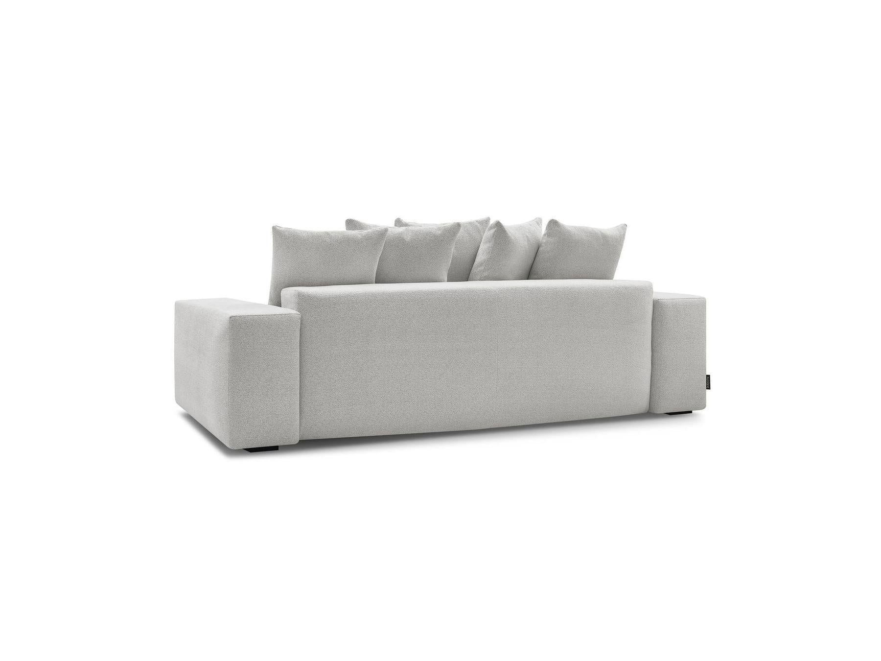Voltaire - Canapé Droit Convertible Coffre - Tissu Chiné
