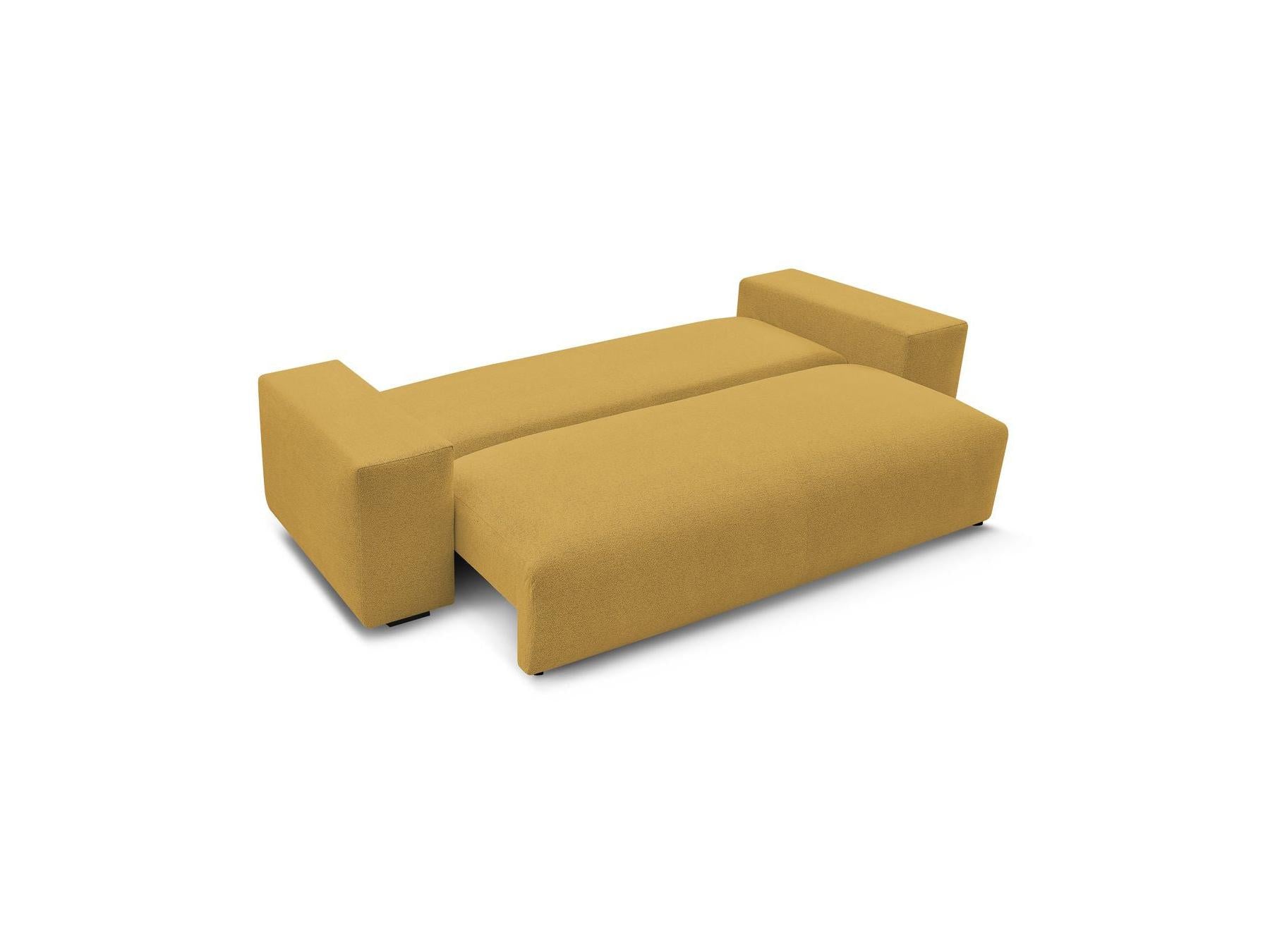 Voltaire - Canapé Droit Convertible Coffre - Tissu Chiné