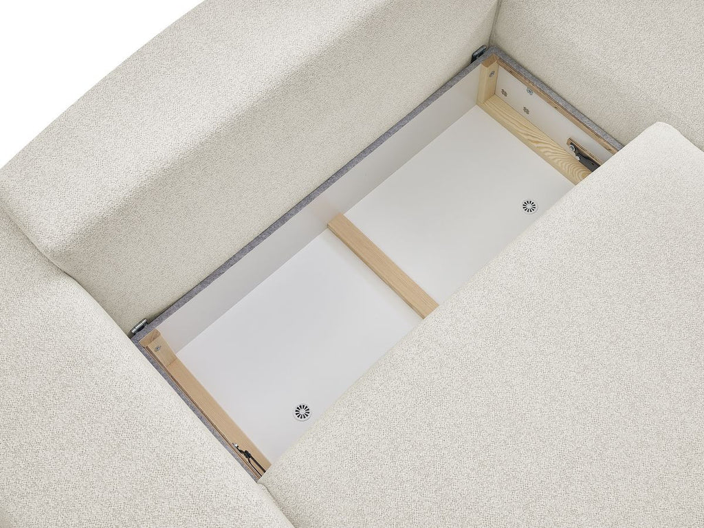 Voltaire - Canapé D'Angle Convertible Réversible Coffre - Tissu Chiné