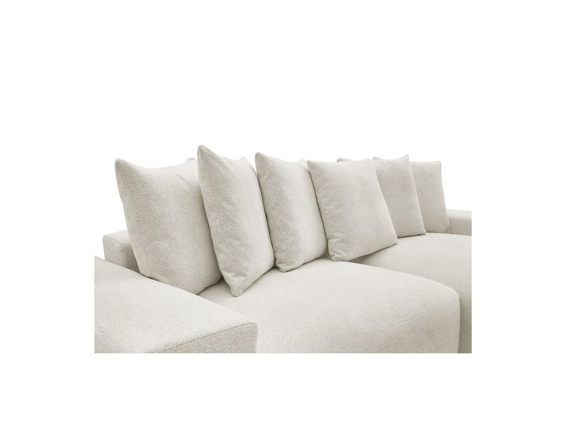 Voltaire - Canapé D'Angle Convertible Réversible Coffre - Tissu Chiné