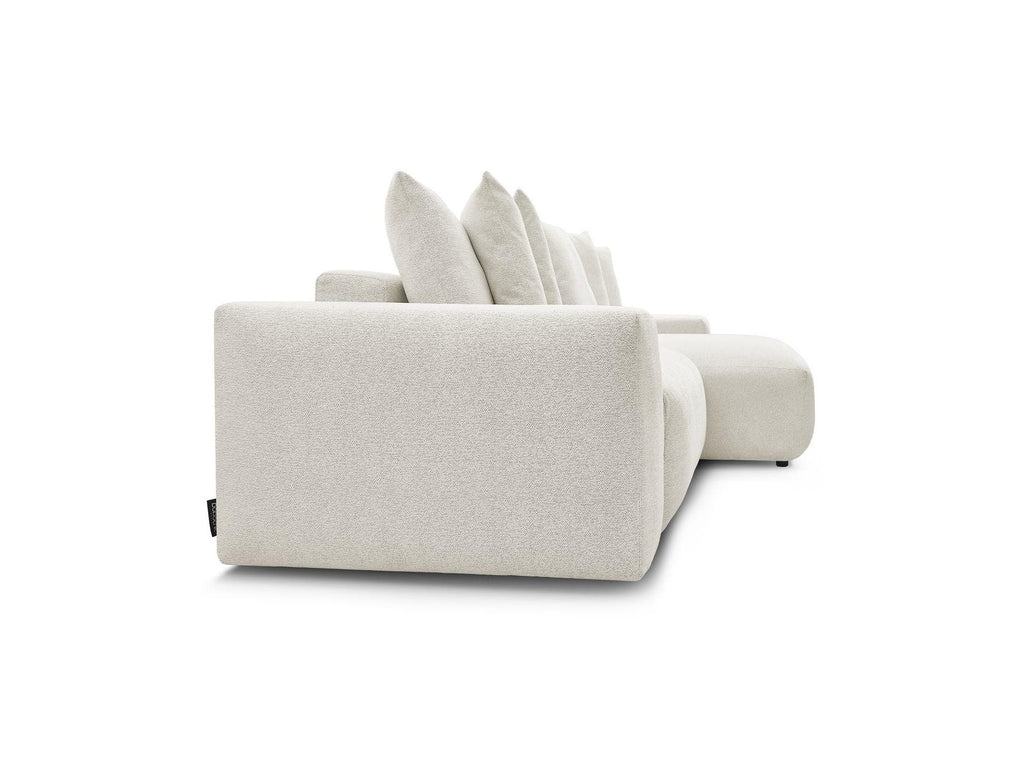 Voltaire - Canapé D'Angle Convertible Réversible Coffre - Tissu Chiné