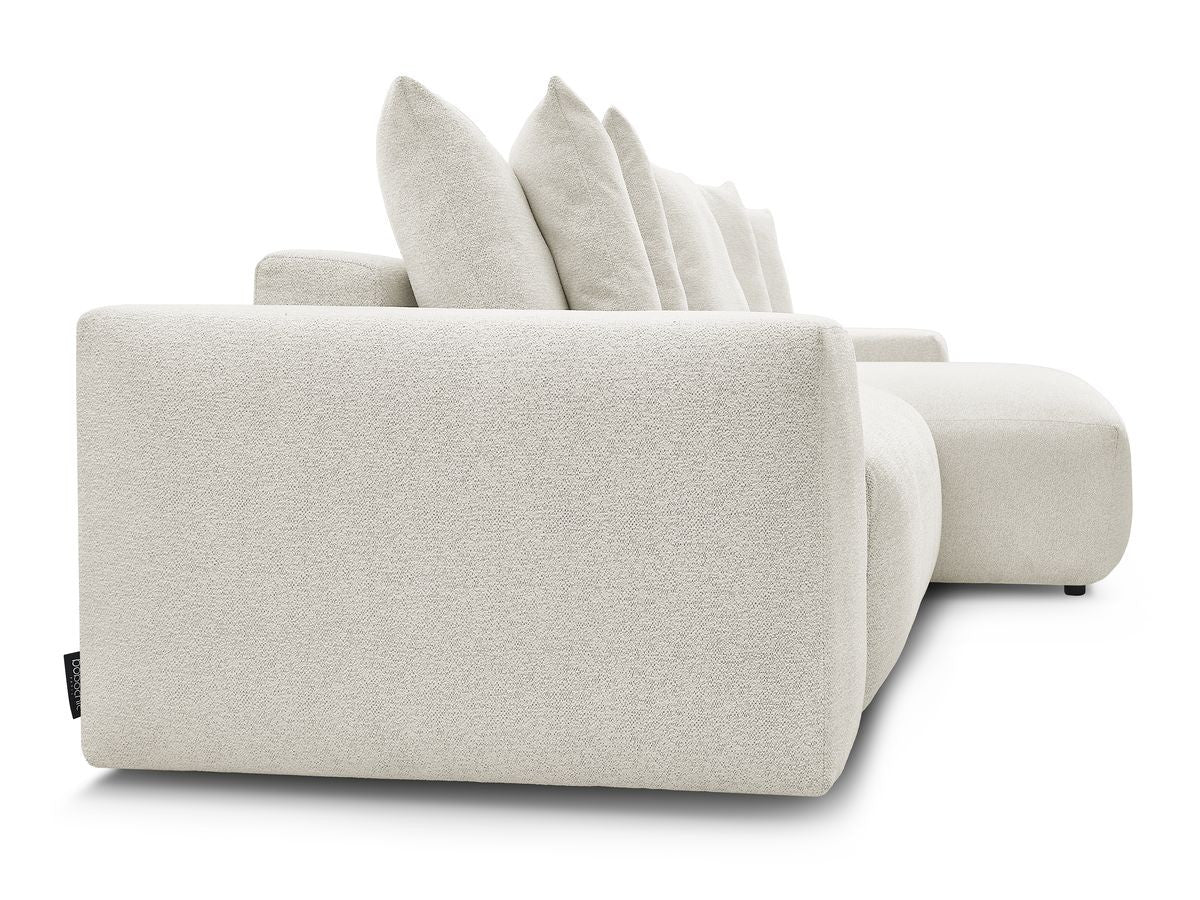 Voltaire - Canapé D'Angle Convertible Réversible Coffre - Tissu Chiné