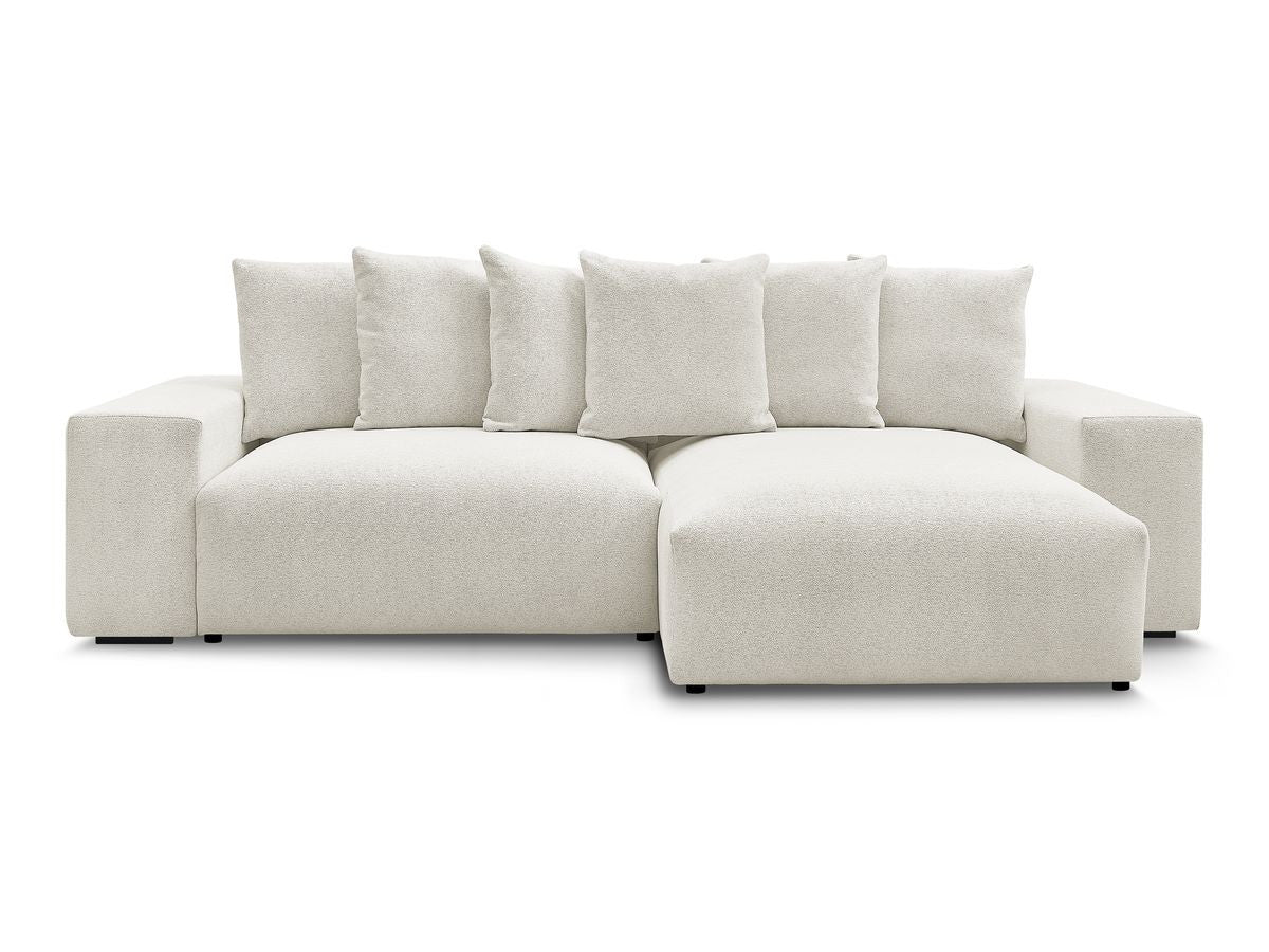 Voltaire - Canapé D'Angle Convertible Réversible Coffre - Tissu Chiné