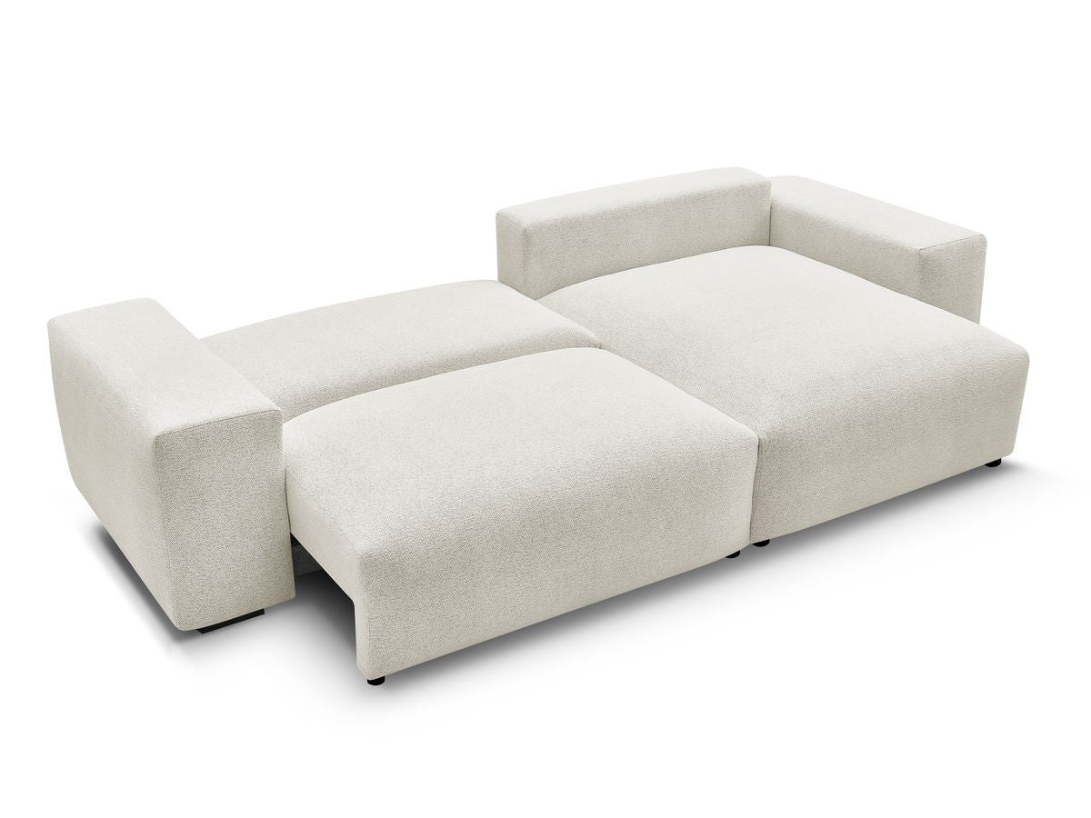 Voltaire - Canapé D'Angle Convertible Réversible Coffre - Tissu Chiné