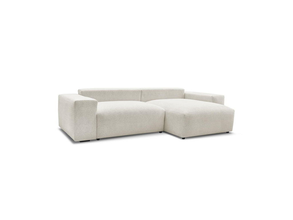 Voltaire - Canapé D'Angle Convertible Réversible Coffre - Tissu Chiné