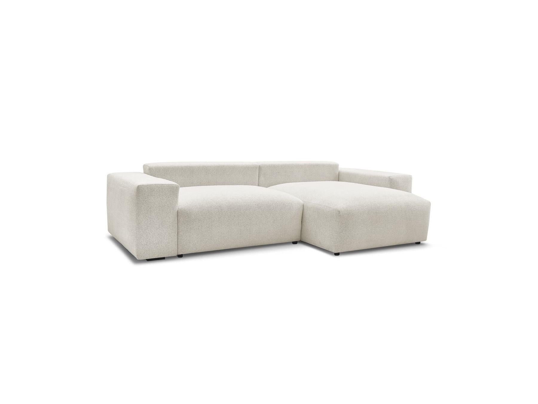 Voltaire - Canapé D'Angle Convertible Réversible Coffre - Tissu Chiné