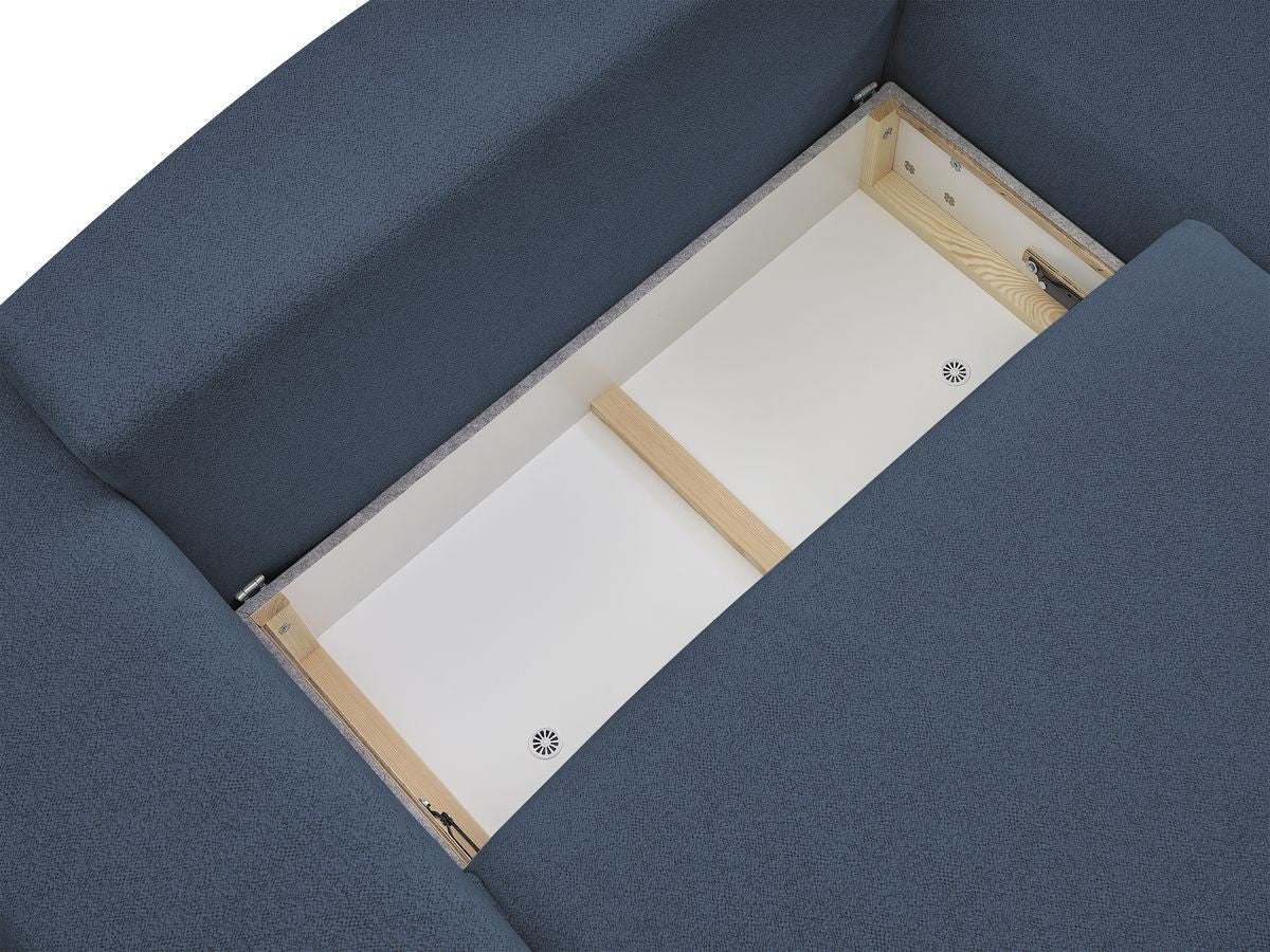 Voltaire - Canapé D'Angle Convertible Réversible Coffre - Tissu Chiné