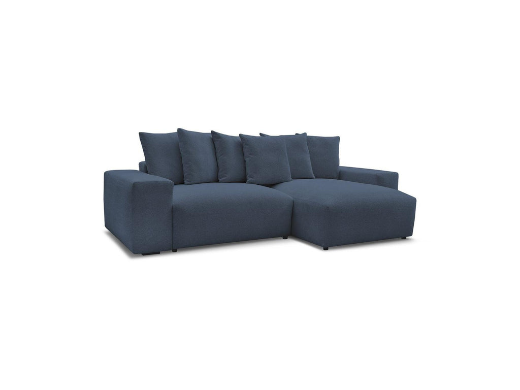Voltaire - Canapé D'Angle Convertible Réversible Coffre - Tissu Chiné