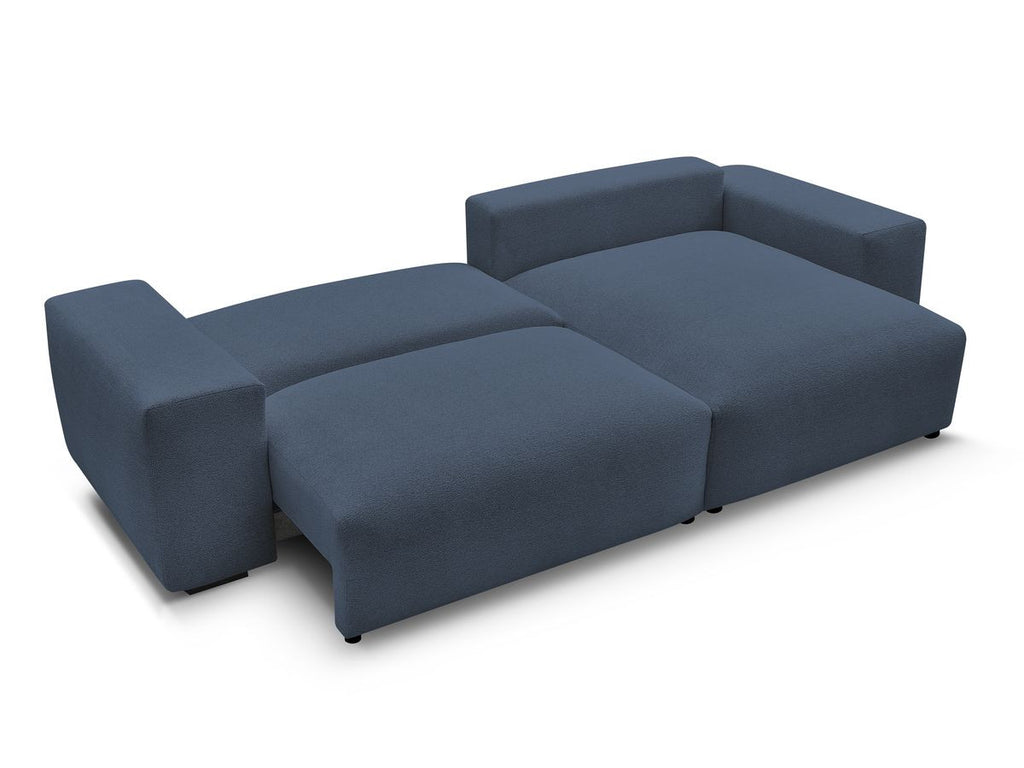 Voltaire - Canapé D'Angle Convertible Réversible Coffre - Tissu Chiné