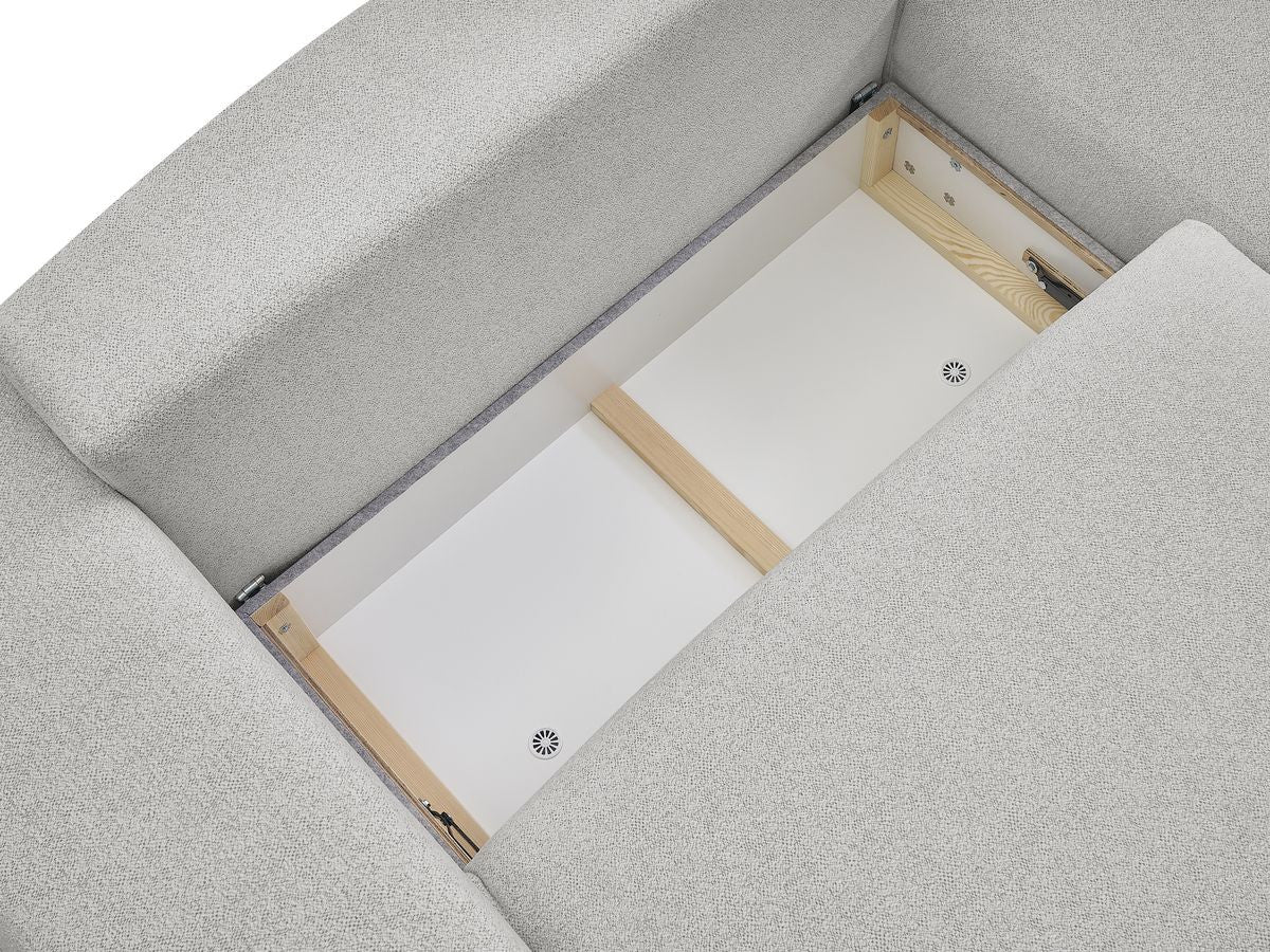 Voltaire - Canapé D'Angle Convertible Réversible Coffre - Tissu Chiné