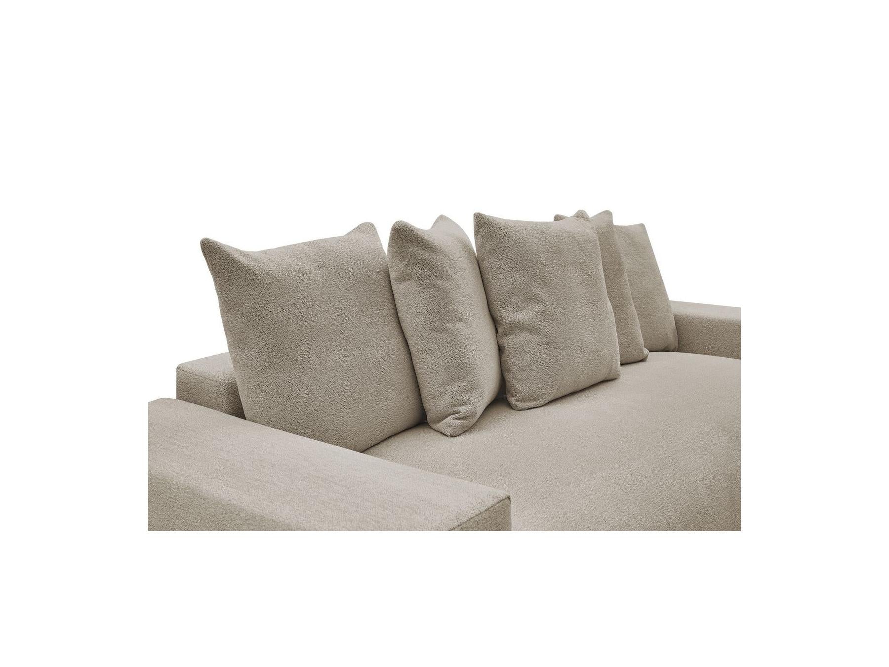 Voltaire - Canapé Droit Convertible Coffre - Tissu Chiné