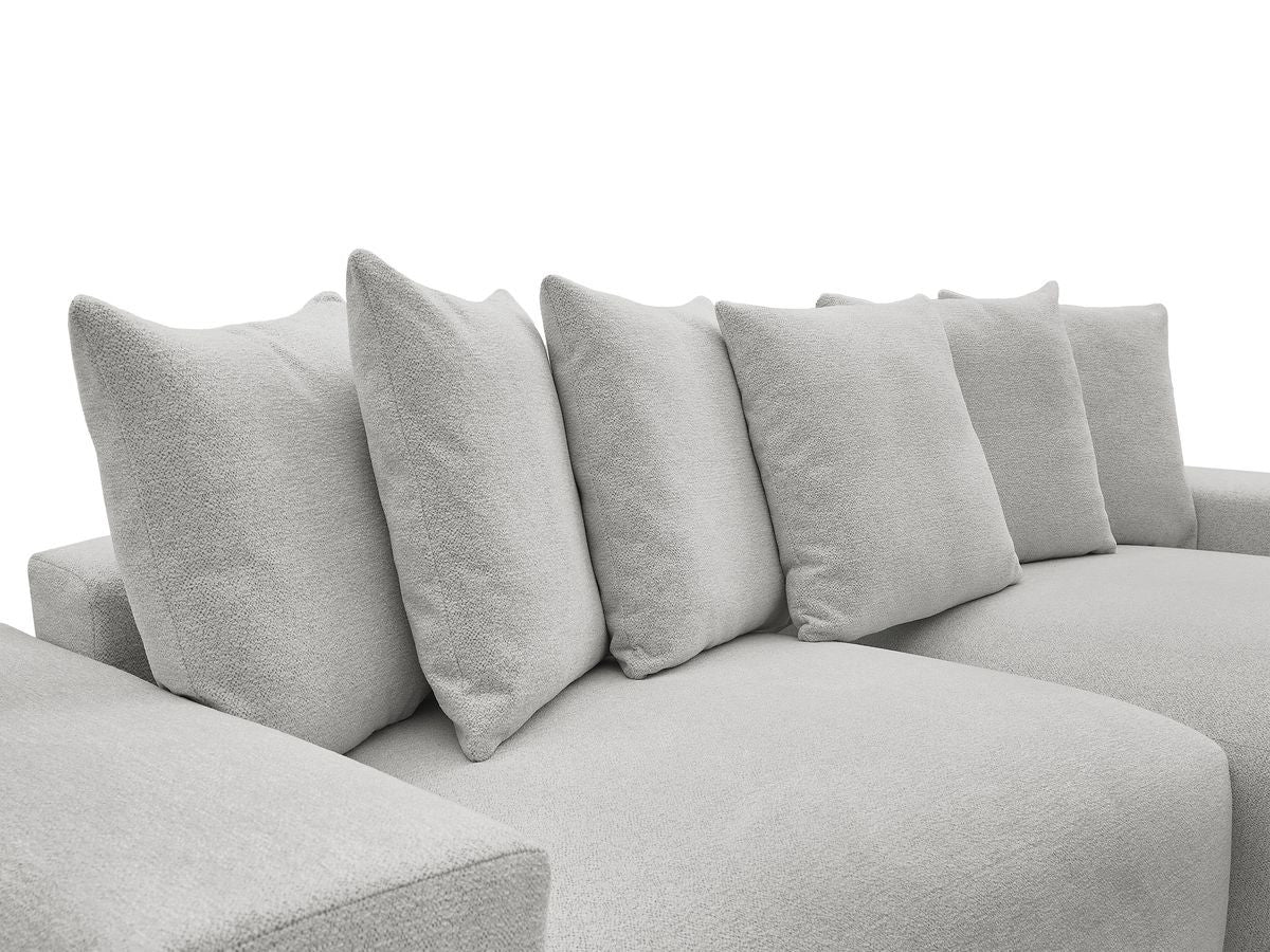 Voltaire - Canapé D'Angle Convertible Réversible Coffre - Tissu Chiné