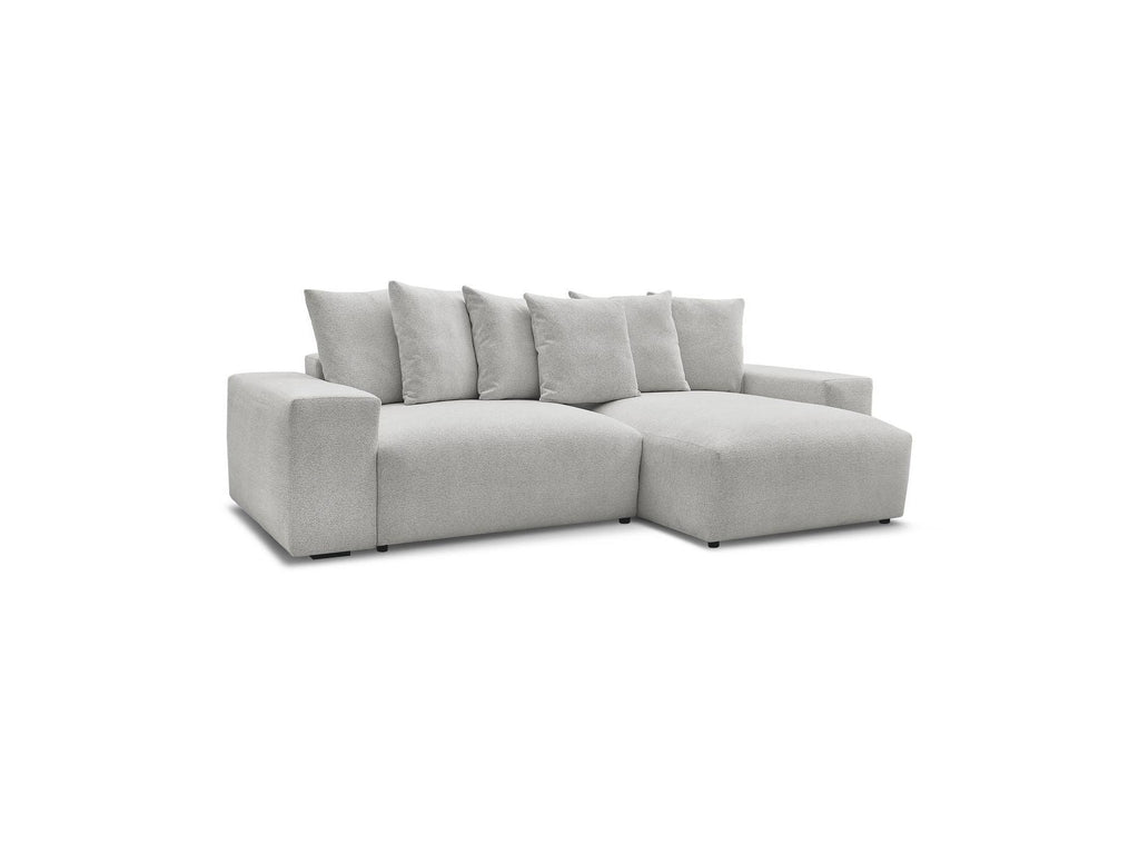 Voltaire - Canapé D'Angle Convertible Réversible Coffre - Tissu Chiné
