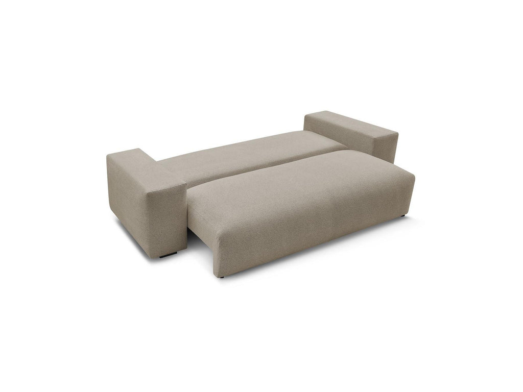 Voltaire - Canapé Droit Convertible Coffre - Tissu Chiné
