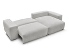 Voltaire - Canapé D'Angle Convertible Réversible Coffre - Tissu Chiné