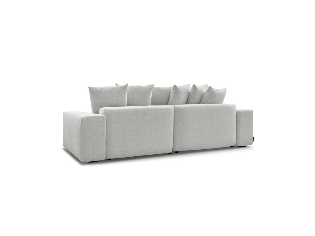 Voltaire - Canapé D'Angle Convertible Réversible Coffre - Tissu Chiné