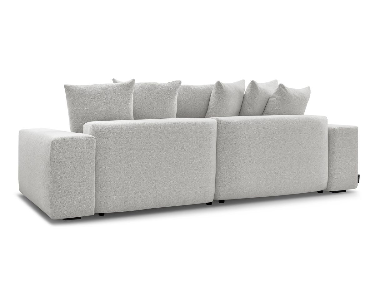 Voltaire - Canapé D'Angle Convertible Réversible Coffre - Tissu Chiné