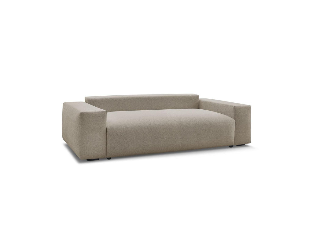 Voltaire - Canapé Droit Convertible Coffre - Tissu Chiné