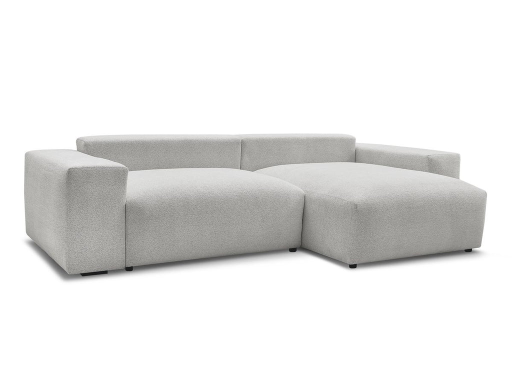 Voltaire - Canapé D'Angle Convertible Réversible Coffre - Tissu Chiné