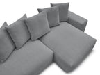 Voltaire - Canapé D'Angle Convertible Réversible Coffre - Tissu Chiné