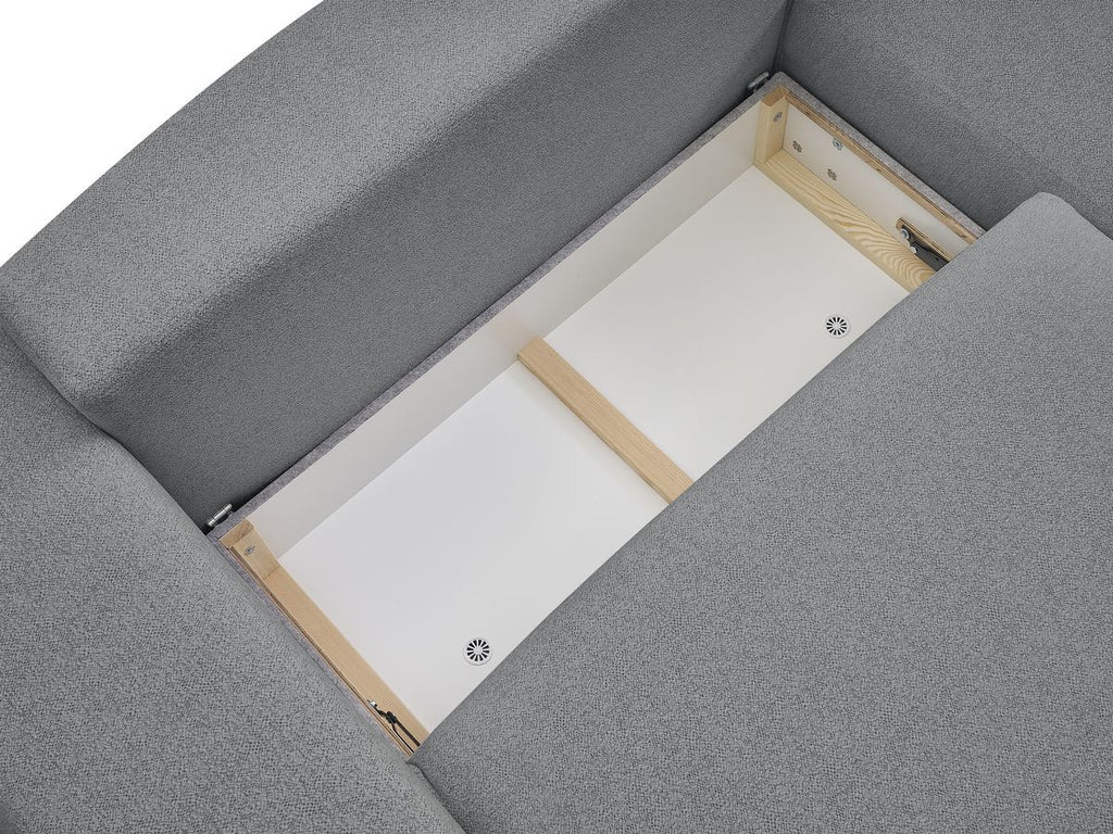 Voltaire - Canapé D'Angle Convertible Réversible Coffre - Tissu Chiné