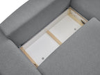 Voltaire - Canapé D'Angle Convertible Réversible Coffre - Tissu Chiné