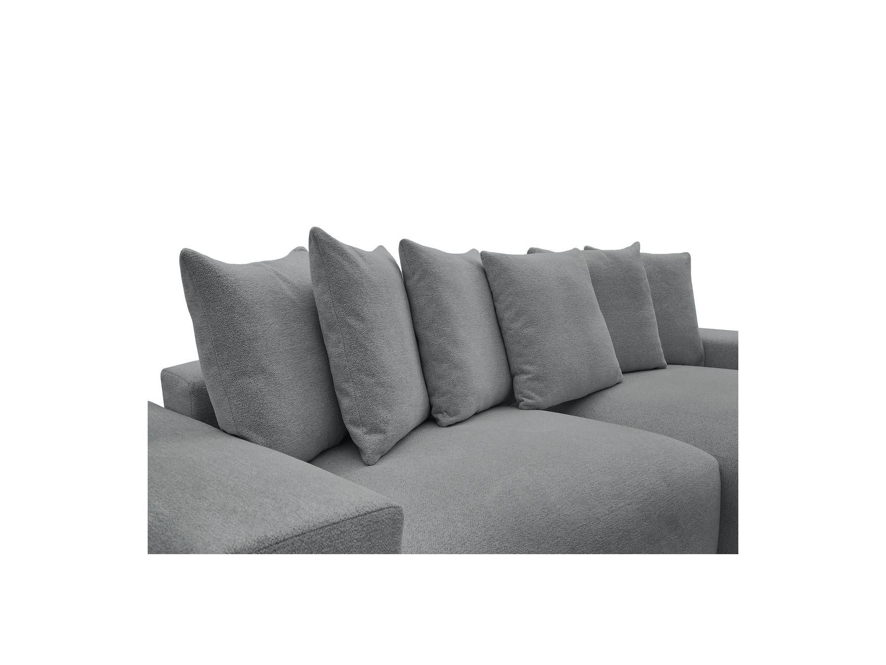 Voltaire - Canapé D'Angle Convertible Réversible Coffre - Tissu Chiné