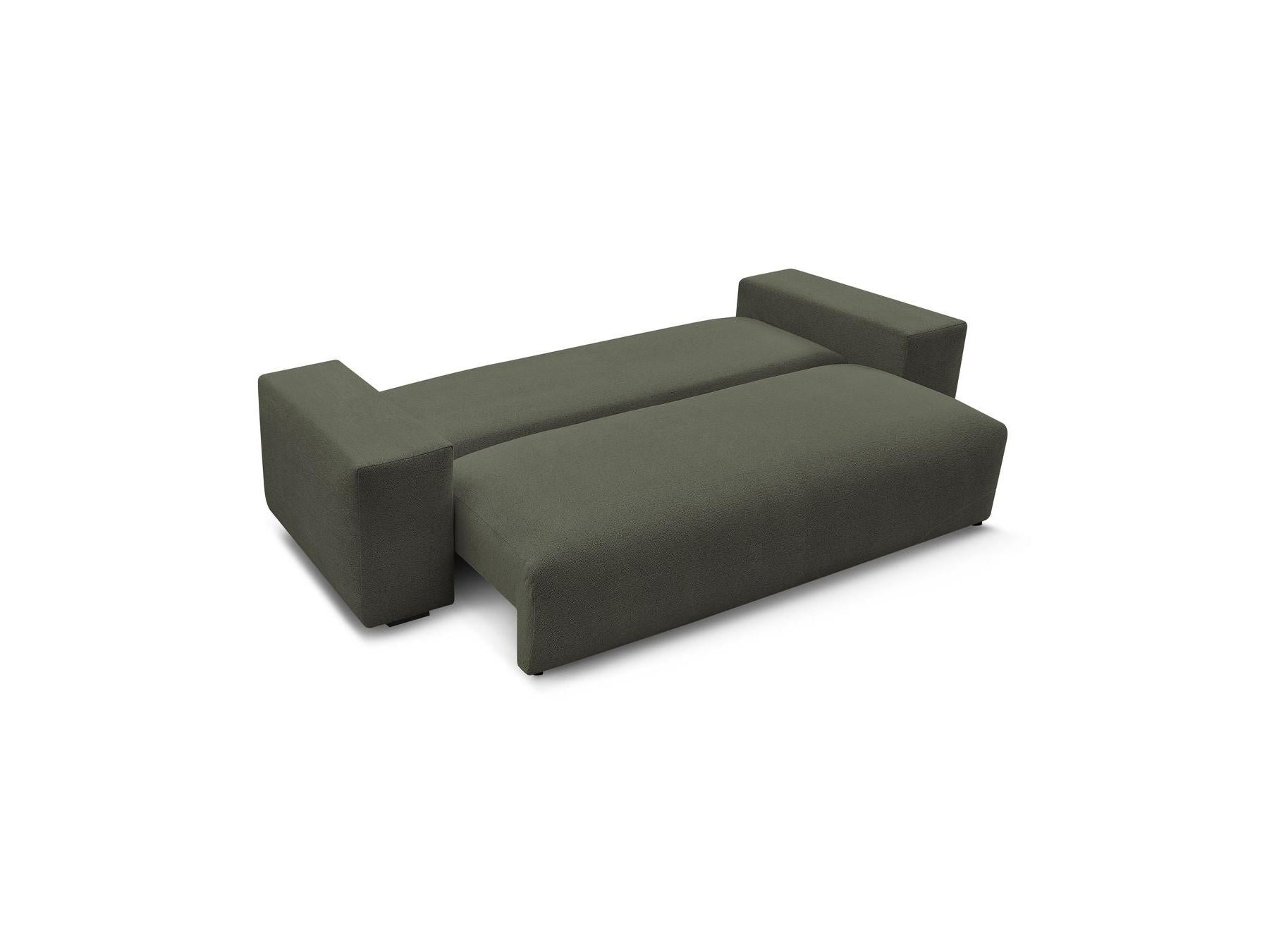 Voltaire - Canapé Droit Convertible Coffre - Tissu Chiné