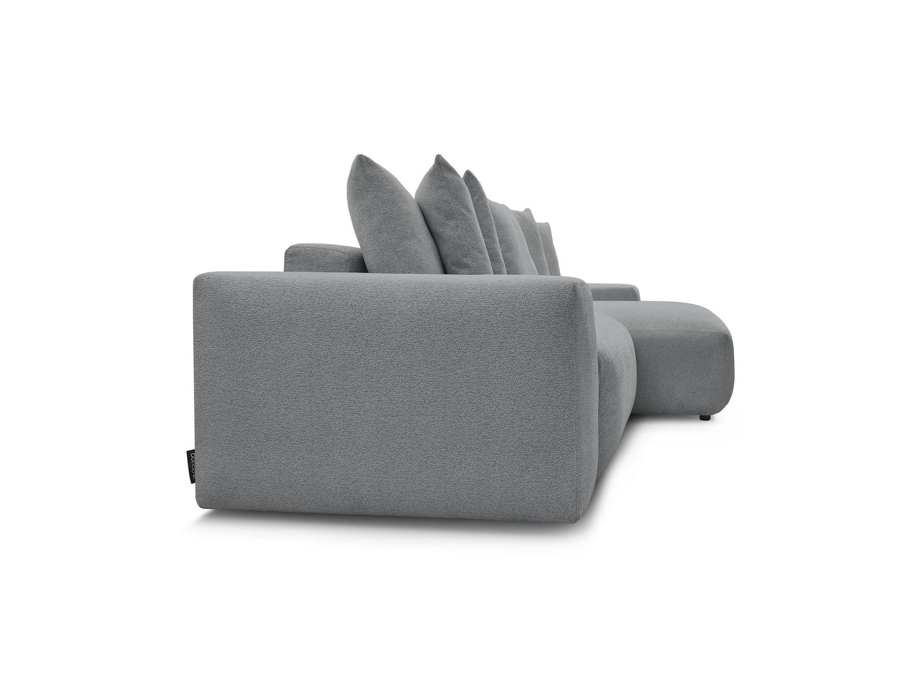 Voltaire - Canapé D'Angle Convertible Réversible Coffre - Tissu Chiné