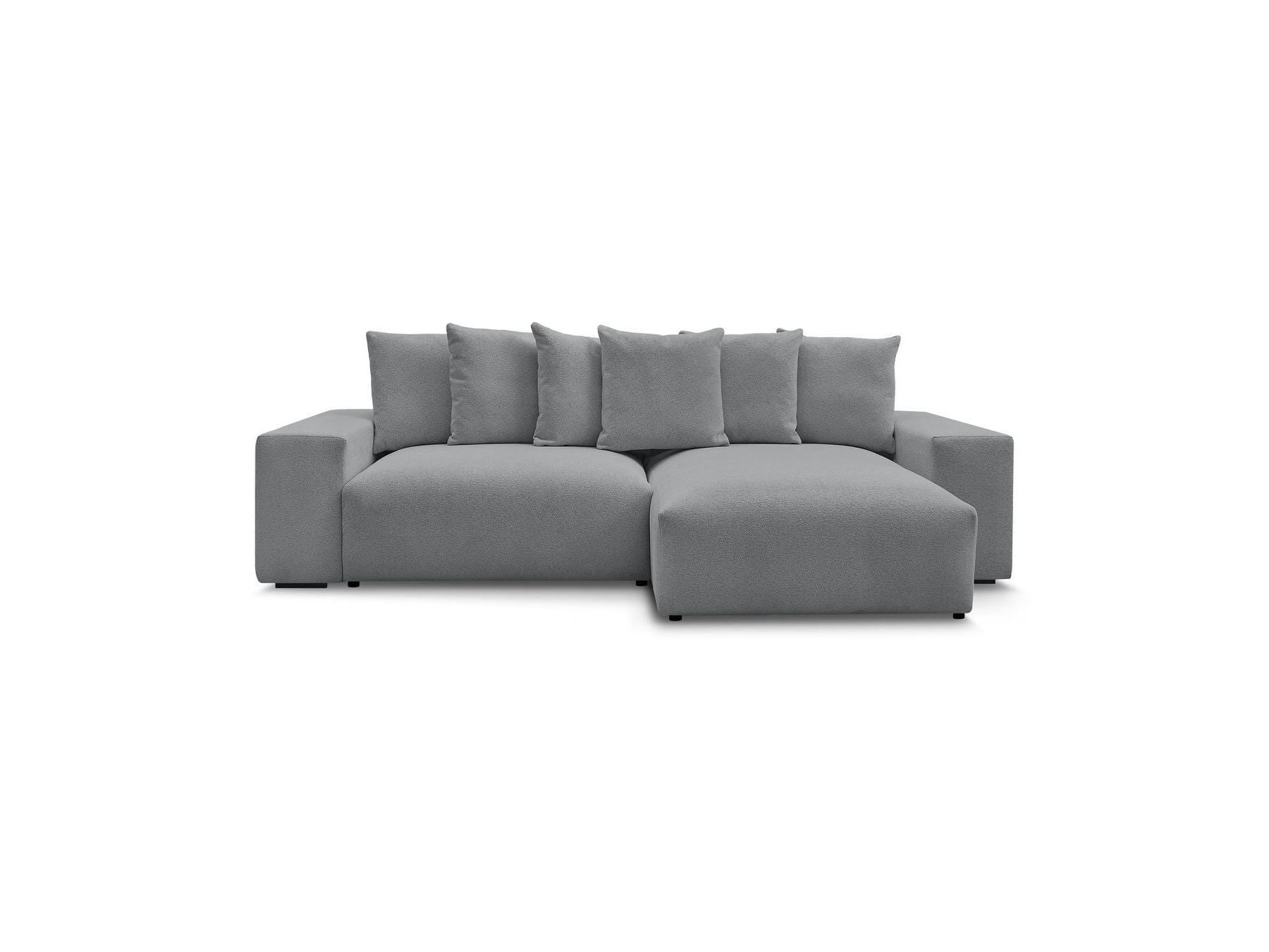 Voltaire - Canapé D'Angle Convertible Réversible Coffre - Tissu Chiné