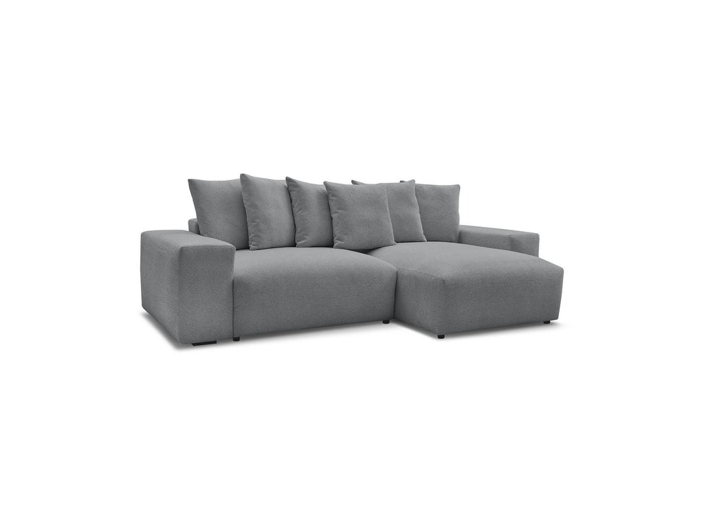 Voltaire - Canapé D'Angle Convertible Réversible Coffre - Tissu Chiné