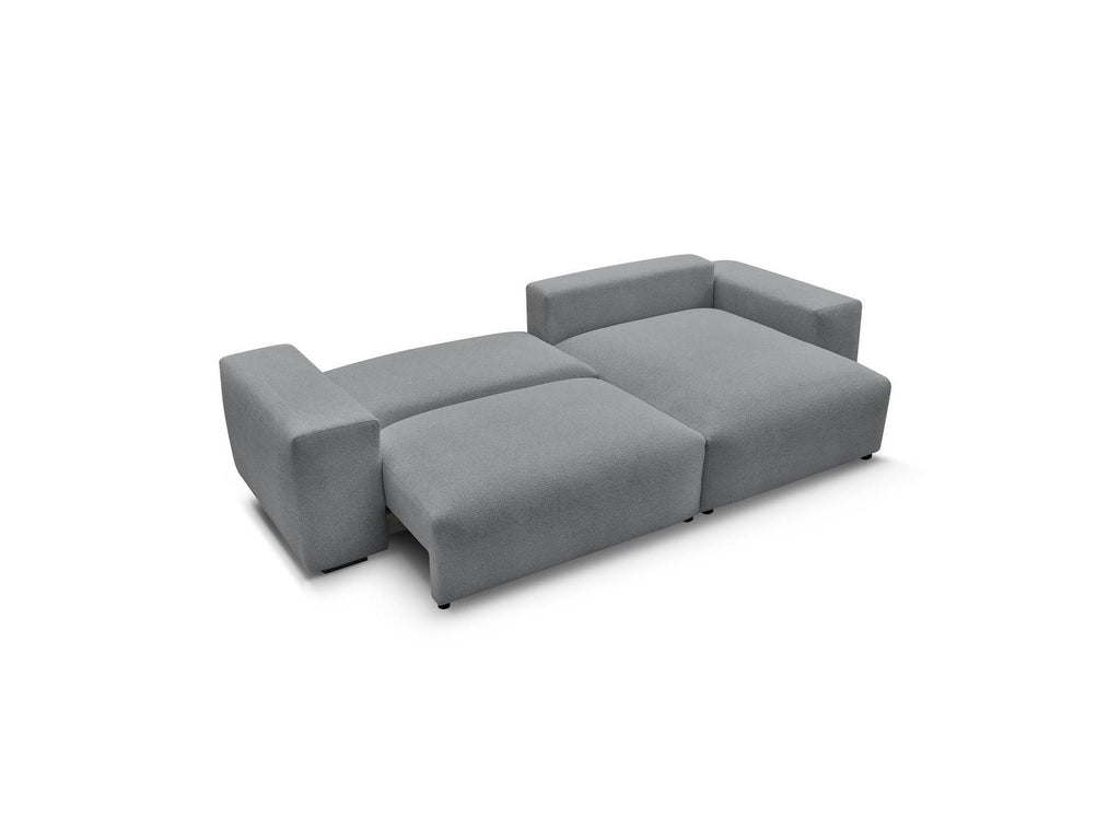 Voltaire - Canapé D'Angle Convertible Réversible Coffre - Tissu Chiné