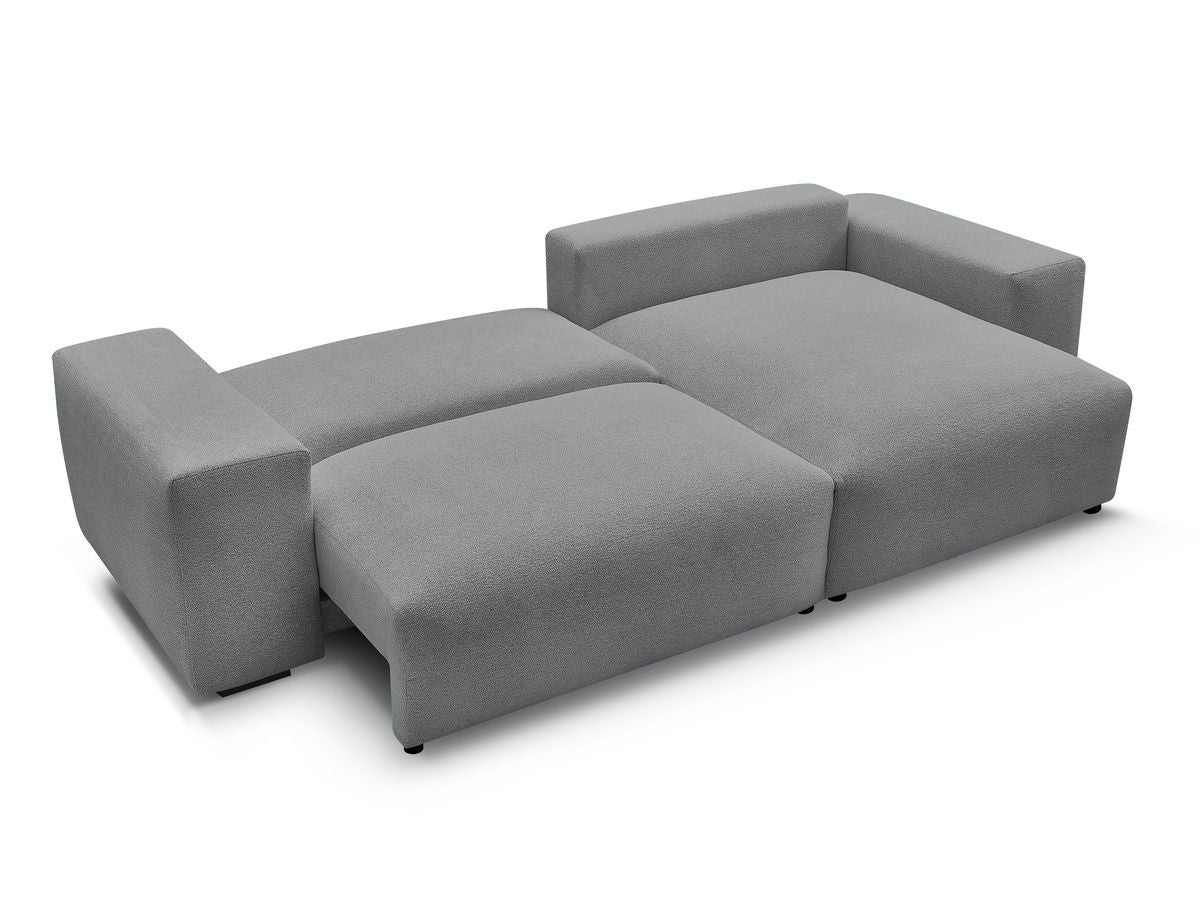 Voltaire - Canapé D'Angle Convertible Réversible Coffre - Tissu Chiné