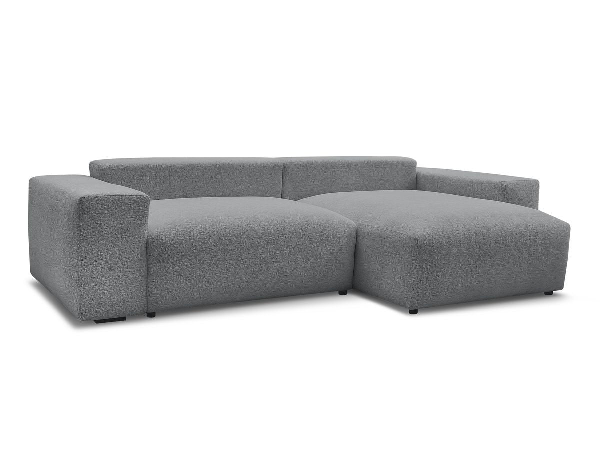Voltaire - Canapé D'Angle Convertible Réversible Coffre - Tissu Chiné