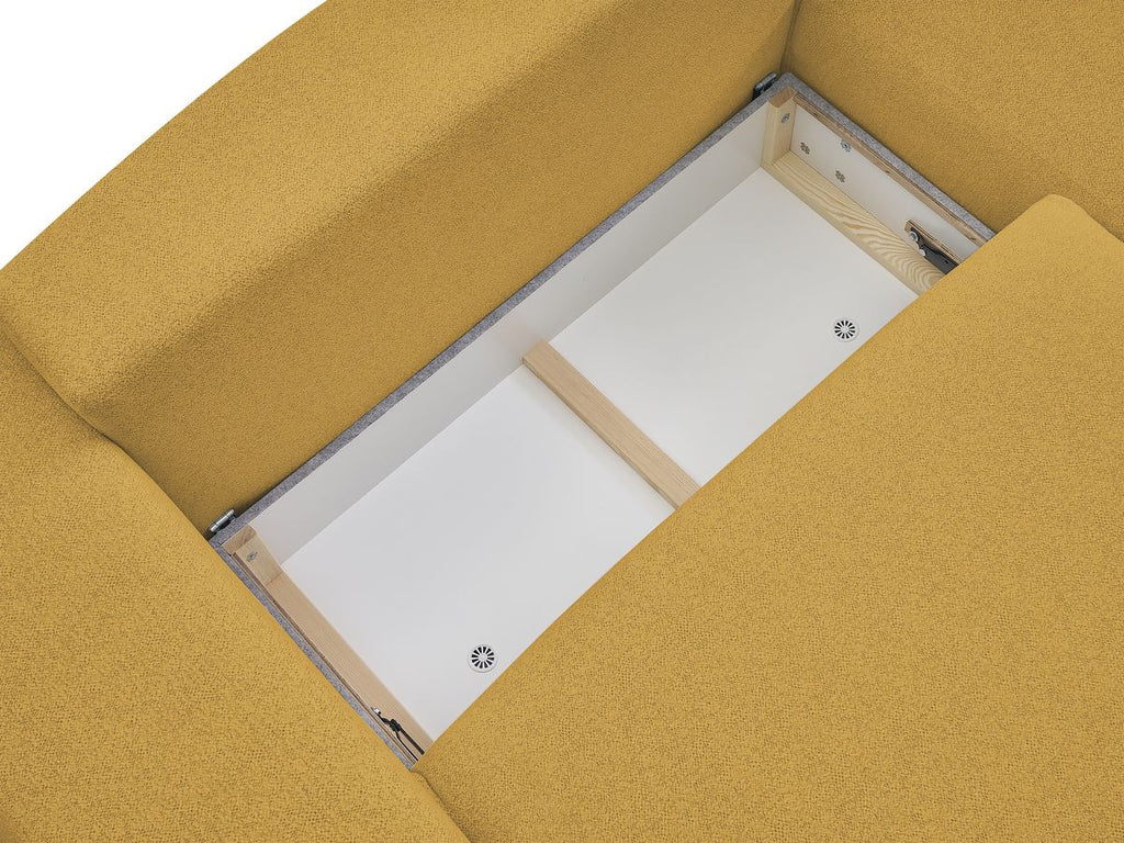 Voltaire - Canapé D'Angle Convertible Réversible Coffre - Tissu Chiné