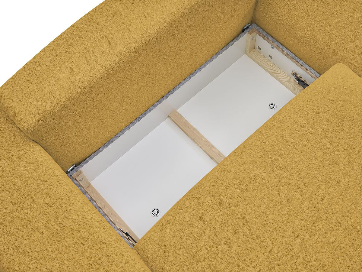 Voltaire - Canapé D'Angle Convertible Réversible Coffre - Tissu Chiné