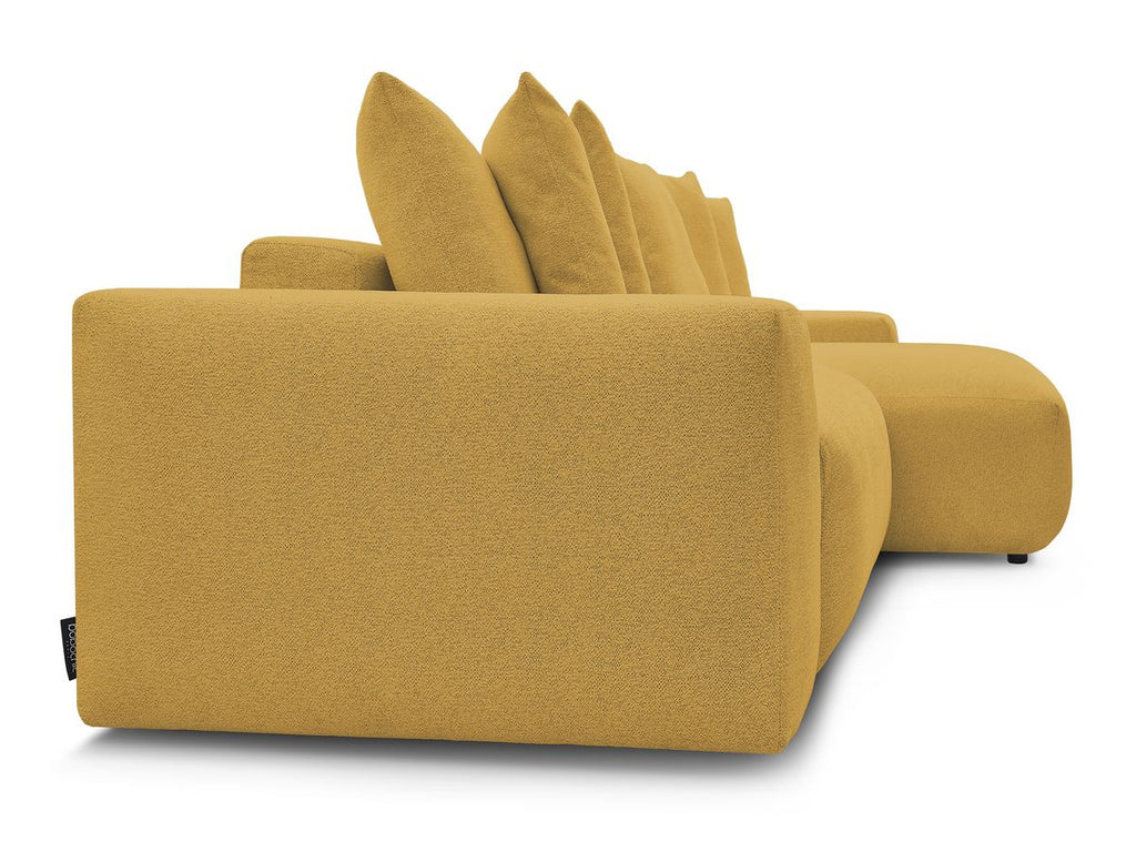 Voltaire - Canapé D'Angle Convertible Réversible Coffre - Tissu Chiné
