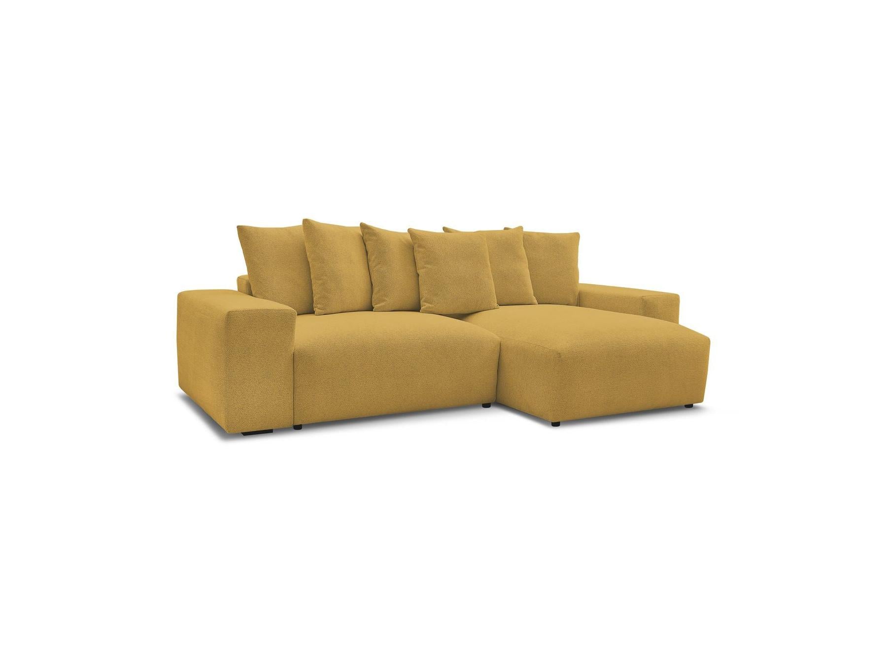 Voltaire - Canapé D'Angle Convertible Réversible Coffre - Tissu Chiné