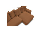 Voltaire - Canapé D'Angle Convertible Réversible Coffre - Tissu Chiné