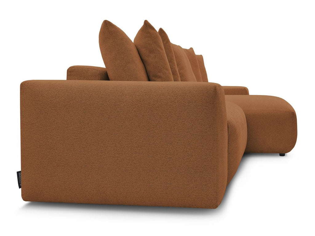 Voltaire - Canapé D'Angle Convertible Réversible Coffre - Tissu Chiné