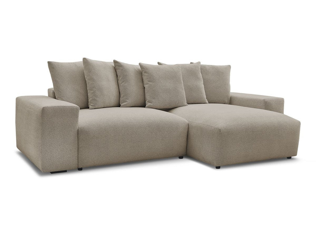 Voltaire - Canapé D'Angle Convertible Réversible Coffre - Tissu Chiné
