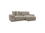 Voltaire - Canapé D'Angle Convertible Réversible Coffre - Tissu Chiné
