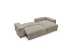 Voltaire - Canapé D'Angle Convertible Réversible Coffre - Tissu Chiné