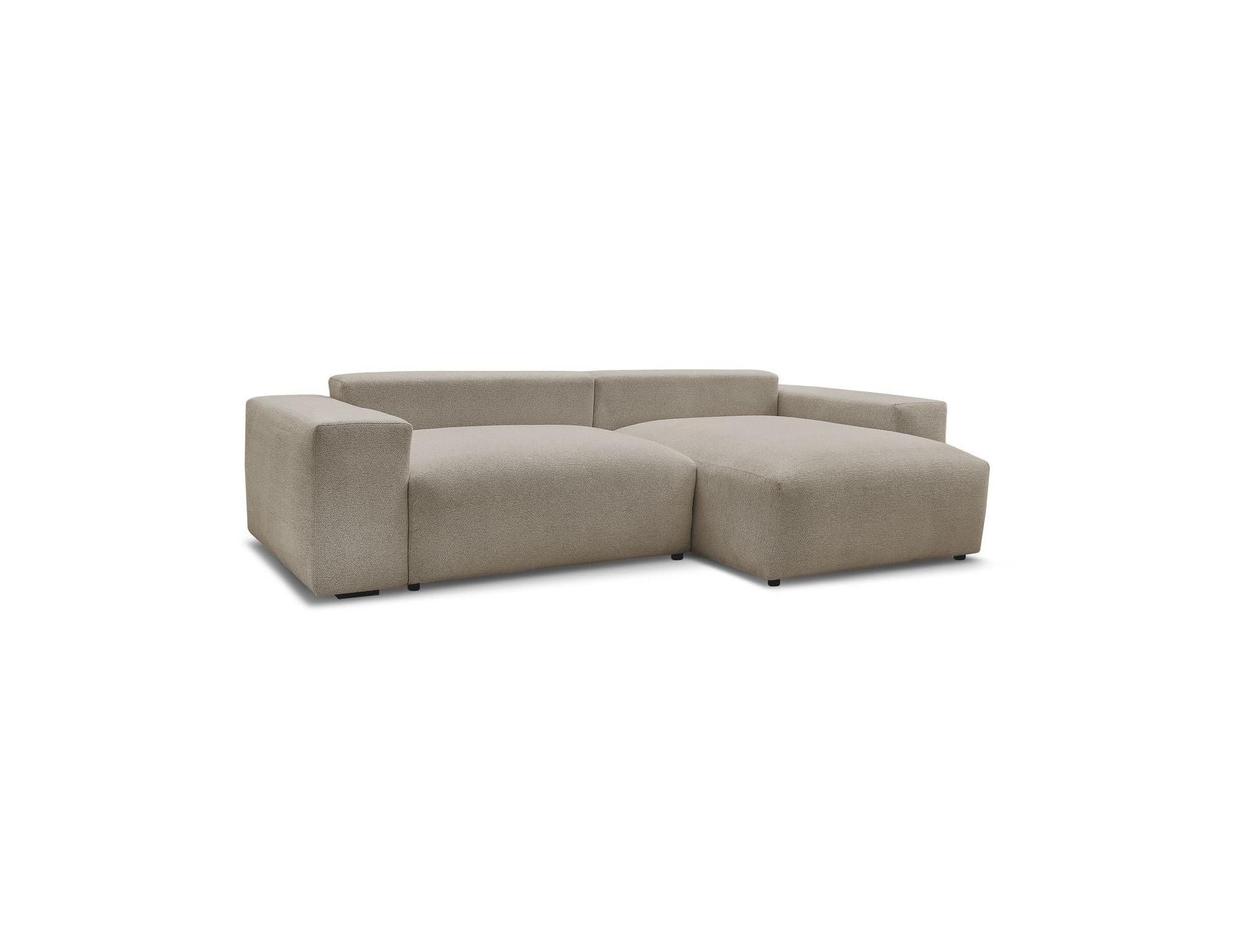 Voltaire - Canapé D'Angle Convertible Réversible Coffre - Tissu Chiné
