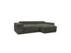 Voltaire - Canapé D'Angle Convertible Réversible Coffre - Tissu Chiné