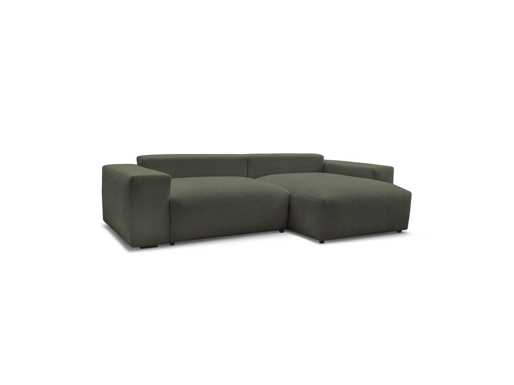 Voltaire - Canapé D'Angle Convertible Réversible Coffre - Tissu Chiné