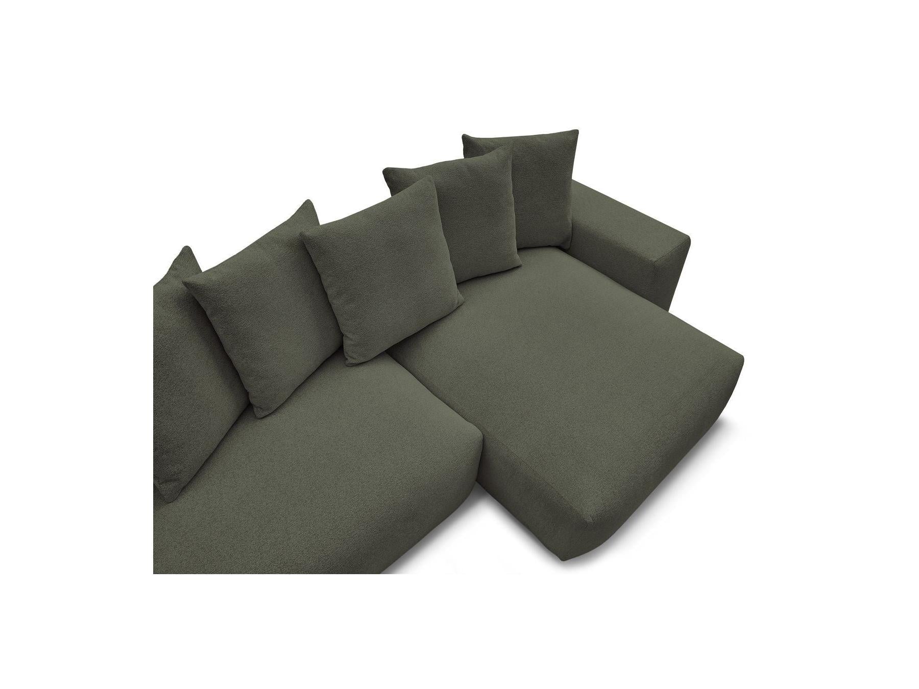 Voltaire - Canapé D'Angle Convertible Réversible Coffre - Tissu Chiné