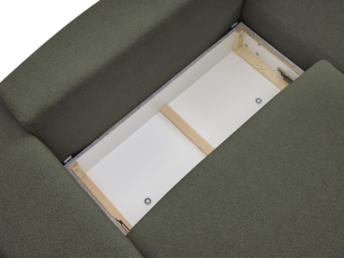 Voltaire - Canapé D'Angle Convertible Réversible Coffre - Tissu Chiné
